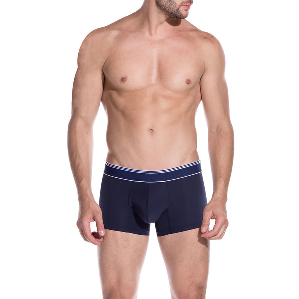 BOXER COPA CORTO TRAVEL WHITE AZUL OSCURO