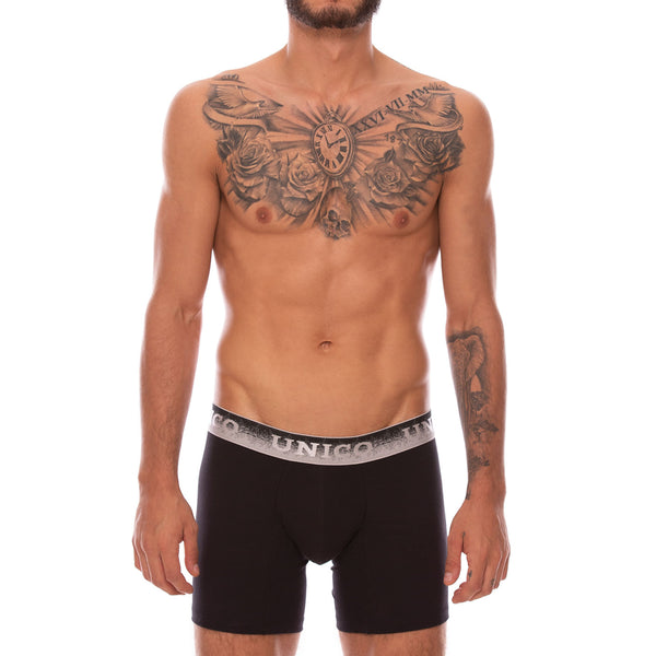 BOXER COPA MEDIO METÁLICO NEGRO