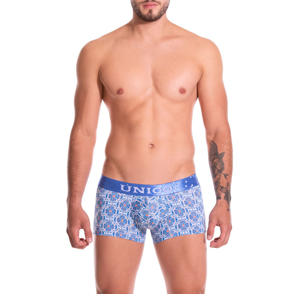 BOXER COPA CORTO FOLKLORE AZUL