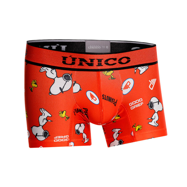 BOXER MEDIO JUNIOR PEANUTS ROJO