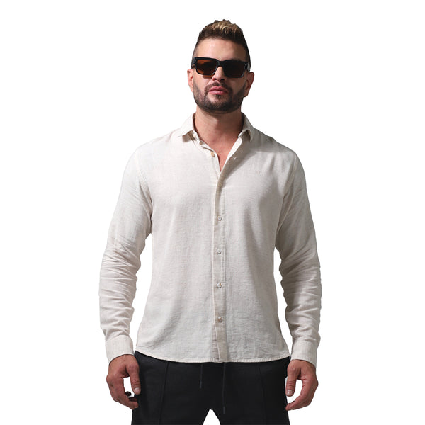 CAMISA MANGA LARGA GUATE BEIGE