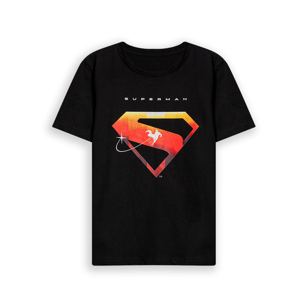 CAMISETA INFANTIL SUPERMAN JUNIOR NEGRO