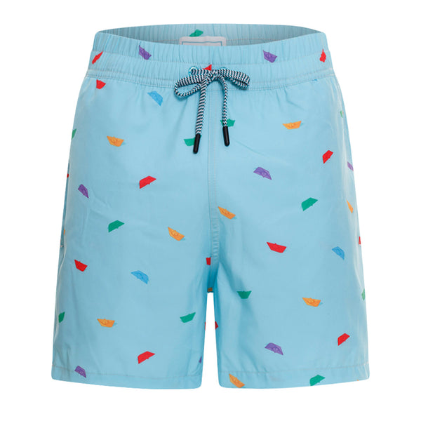 PANTALONETA MEDIA INFANTIL BARCOS VERDE AGUA