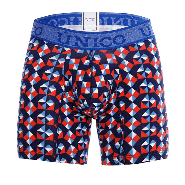 BOXER COPA MEDIO MOSAICO AZUL ESTAMPADO