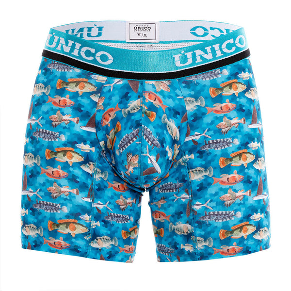 BOXER COPA MEDIO PEZ ACUARELA ESTAMPADO