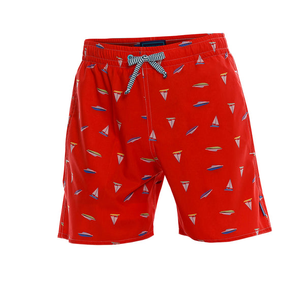 PANTALONETA SURF JUNIOR BOTES ROJO